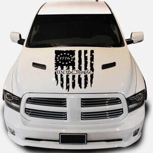 We The People Betsy Ross Flag 1776 Distressed American USA Flag Hood Vinyl Decal